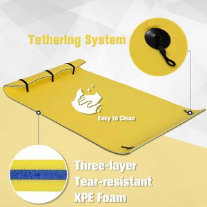 Tappetino Galleggiante Giallo Spesso a 3 Strati 10x5 per Piscina, Lago, Oceano - Categoria Prodotto: Galleggianti, Zattere, Cuscini - Product Image 4