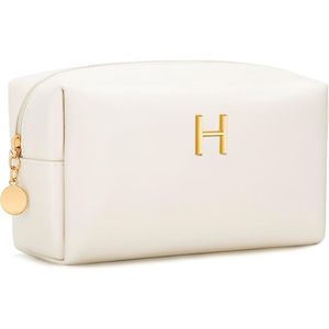 Borsa per il Trucco Personalizzata con Iniziali, Regalo per Damigelle, Borsa Cosmetica in Pelle PU Impermeabile da Viaggio - Product Image 1