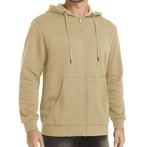Sudadera con capucha de algodón lavado para hombre, estilo urbano, con cremallera, gruesa y cálida, de forro polar, calidad premium, venta al por mayor 2026, directo de fábrica OEM - Product Image 4