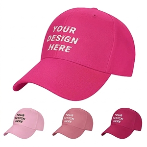 Custom Embroidered Baseball Cap 6-Panel Adjustable Cotton Hat Unisex Casual <b>Red</b> Yellow Blue Design Front Panel - Product Image 6
