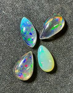 Opales éthiopiennes naturelles, forme poire, multicolores, pierres précieuses en vrac pour la création de bijoux, bagues, pendentifs, haute qualité - Product Image 1