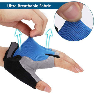 Custom Cycling Gloves Breathable Half <b>Finger</b> <b>Bike</b> Gloves for Road MTB Bicycle Riding Anti Slip Padded OEM Cycling Gloves - Product Image 2