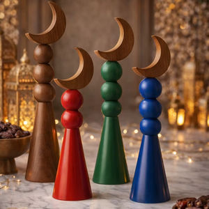 Decoración de luna creciente de lujo para Ramadán, centro de mesa islámico de lujo, decoración para el hogar de Oriente Medio - Product Image 1