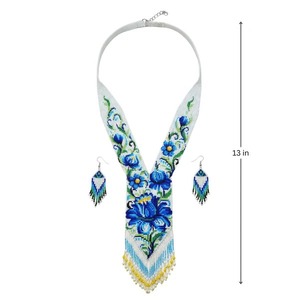 Conjunto de Joyería Étnica Elegante Hecho a Mano con Cuentas en Cascada Azul de Proveedor Indio, Disponible para la Venta, Ideal para Bodas y Fiestas - Product Image 6