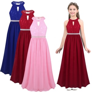 Robes pour filles de 6 à 16 ans, robes de fête pour filles, robe de demoiselle d'honneur en mousseline de soie, robe de princesse, robe de mariage, robe de demoiselle d'honneur, robe de fête d'anniversaire - Product Image 1