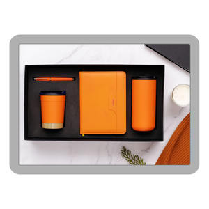 Set de Regalo Corporativo de Lujo en Cuero PU, Personalizado con Grabado en Relieve, Diario, Bolígrafo Metálico, Vaso, Soporte para Móvil de Escritorio - Product Image 5