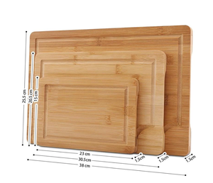 Planche à découper en bambou de qualité supérieure, planche à découper en bois naturel pour la cuisine, la viande, les légumes, le pain, vente en gros - Product Image 3