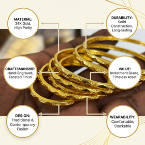 Premium Handcrafted Brass <b>Bangles</b> Set Traditional Antique Bronze Plated Natural Stone Geometric Textured Churi Women Elegant - Product Image 6