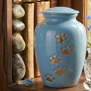 Indian Factory Aluminum <b>Cat</b> <b>Urn</b> Luxury Pet Cremation Keepsake with Secure Lid for Home or Columbarium - Product Image 3