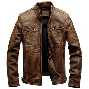 Blouson bombardier en cuir véritable matelassé veste en cuir vintage pour homme veste en cuir d'hiver vestes en cuir véritable personnalisées - Product Image 3