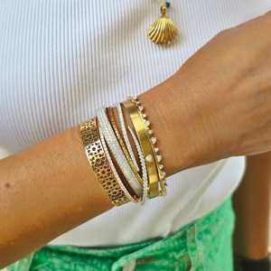 9mm Open Cuff <b>Bracelets</b> Plain Unique Luxury Minimalist Stackable Simple Bangle Fine Jewelry 10K 14K 18K <b>Solid</b> Gold Factory Price - Product Image 6