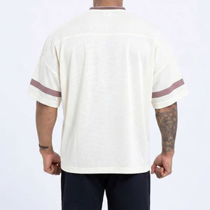 เสื้อยืดคอกลมคุณภาพสูง สีพื้นแบบกำหนดเอง ดีไซน์หลายสีแบบแผง ระบายอากาศได้ดี เหมาะสำหรับใส่ในฤดูร้อน ดีไซน์ทันสมัย - Product Image 2