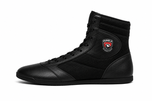 Bottes de boxe personnalisées en gros, en cuir noir respirant, pour toutes les saisons, chaussures d'entraînement durables, design montant - Product Image 3