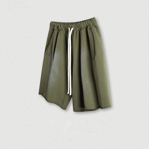Shorts pour hommes en polyester 100% couleur unie, taille élastique, décontractés, respirants, séchage rapide, taille mi-haute avec poches, couleurs personnalisables, pour la gym - Product Image 5