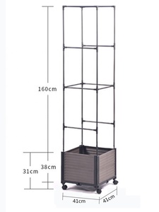 กระถางปลูกต้นไม้พร้อมเสาค้ำต้นไม้แบบมีล้อ - Product Image 3