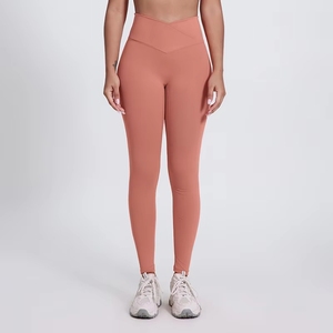 เลกกิ้งผู้หญิงผ้าฝ้ายแท้ 100% สำหรับออกกำลังกาย กางเกงโยคะผ้าฝ้ายออร์แกนิค เลกกิ้งโยคะแบบยั่งยืนสำหรับผู้หญิง คุณภาพสูง ขายส่ง - Product Image 3