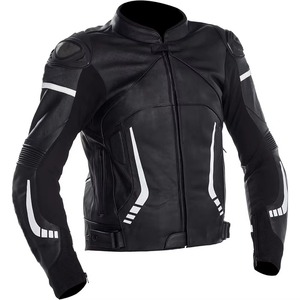 European and American <b>Men's</b> <b>Jacket</b> for <b>Men</b> Teenagers Standing Collar Punk <b>Leather</b> - Product Image 5