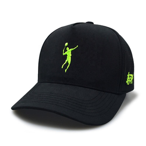 5 Panel Sports Hats Quick Dry Custom Waterproof PVC Patch Front Logo Back Laser Cut Holes Perforated Baseball Hat 100% Polyester - Product Image 1