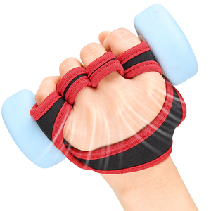 Unisex <b>Half</b> Finger Neoprene Fitness Gloves Adjustable Wrist Strap Non <b>Slip</b> Breathable Gym Weight Lifting Training Grip Gloves - Product Image 3
