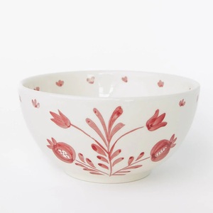 Tazón de Sopa Decorativo de Cerámica con Diseño Floral, Acabado Artesanal Pintado a Mano, Forma Redonda Profunda para una Cena Elegante Diaria - Product Image 2