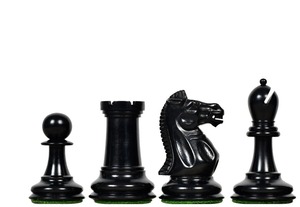 <b>Vintage</b> 1915-1925 Nimzovich Staunton <b>Chess</b> <b>Set</b> Ebony And Boxwood Pieces 3.75 King with King Side Stamping At Best Price - Product Image 4