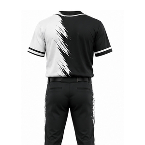 Uniforme de baseball tendance en polyester, tissu antibactérien, nom d'équipe personnalisé, séchage rapide, coupe ajustée pour adultes unisexes - Entraînement toutes saisons - Product Image 2