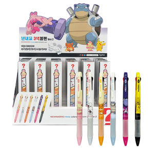 Bolígrafo de 3 colores con diseño de Pokémon coreano, You're Mine, Vol. 2, juego de 24 piezas, personaje lindo de Pikachu, regalo para estudiantes, anime, escuela, venta al por mayor - Product Image 1