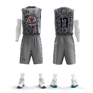 Conjunto de Uniforme de Baloncesto Sublimado, Cuello en V, Sin Mangas, Malla de Poliéster, Unisex para Adultos, Ajuste Atlético para Todas las Temporadas - Product Image 1