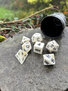 Polished Animal Bone Six Sided Gaming <b>Dice</b> with Buffalo and Camel Designs By PERFECT ENTERPRISES - Product Image 4