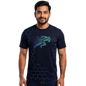Men's Digital Printed Crew Neck T-<b>Shirt</b> <b>Geometric</b> Pattern Moisture Wicking Short Sleeve Polyester Athletic Fit All Seasons - Product Image 1