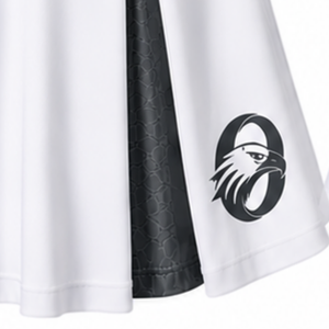 Ensemble d'uniformes de cheerleading sublimés blancs et noirs sans manches – Haut et jupe pour équipe sportive – Tenue de sport pour entraînement, performance et compétition - Product Image 4