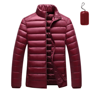 Chaqueta de Plumón Ligera para Invierno, Chaqueta Acolchada de Plumón para Hombre, Unisex, Color Caqui, Manga Larga, Ropa de Hombre - Product Image 3