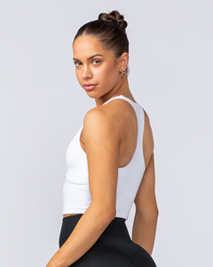 Débardeur plissé uni pour femme, col rond, respirant, en polyester tricoté, style décontracté - Product Image 2