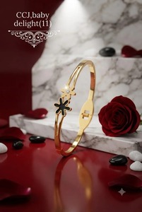 Pulsera de Flores Antideslustre Más Vendida, Talla Bebé, Diseño Floral Adorable, Joyería Infantil para Niñas, Cómoda para Uso Diario, Oferta para Fiestas - Product Image 4