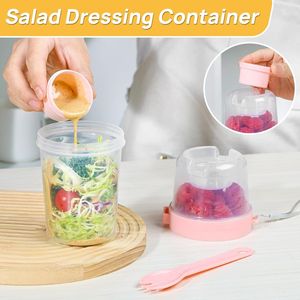 Set di 4 Contenitori per Yogurt da 27oz con Coperchi e Cucchiai, Riutilizzabili per Overnight Oats, con Scomparto per Topping, per Conservazione Alimenti - Product Image 4