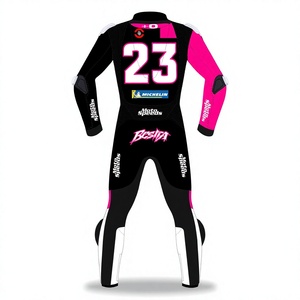 ชุดแข่งรถมอเตอร์ไซค์ Enea Bastianini MotoCP หนังวัว/หนังจิงโจ้ สำหรับขับขี่/แข่งรถ  ชุดจั๊มสูทหนังสำหรับนักขี่มอเตอร์ไซค์/ชุดนักบิด ระดับ 2 CE Pro - Product Image 2