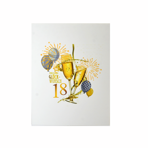 3D Pop-Up Birthday Card With Gold 70 Number <b>Balloons</b> Gifts Champagne Glasses Alles Gute Zum Geburtstag - Product Image 6