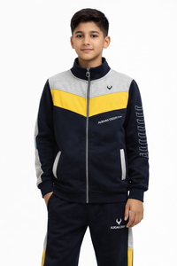 Ensemble de survêtement Junior Colorblock – Mélange de molleton de coton doux de qualité supérieure, vêtements de sport confortables conçus pour les mouvements quotidiens - Product Image 1