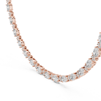 Collier élégant en diamant de laboratoire en or avec certificat, bijoux fins de créateur haut de gamme, accessoire de mode, cadeau