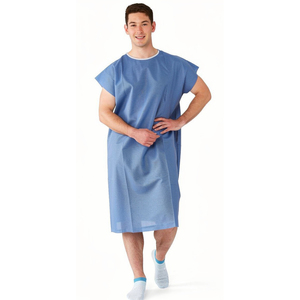 Bata Médica para Hombre, Tejida, Ecológica, de Poliéster, Manga Corta, Ropa de Trabajo para Hospital, Bata de Médico - Product Image 4