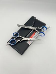 Professional Barber Salon Use Hair Cutting Thinning Scissors Set Mirror <b>Polish</b> Finish with Adjustable Screw And Leather <b>Kits</b> - Product Image 6