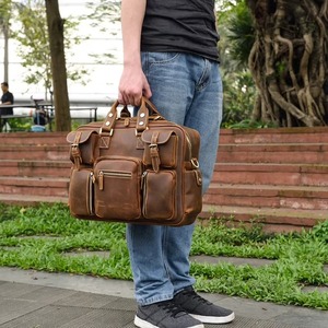 Maletín de Cuero Genuino para Hombre, Estilo Vintage, para Portátil, Ecológico, Resistente, de 15.6 Pulgadas, Modelo LLB-0365 - Product Image 3