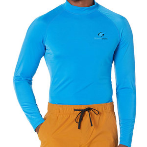 เสื้อแรชการ์ดสีพื้นคุณภาพดีที่สุดสำหรับผู้ชาย ผลิตจากผ้าสแปนเด็กซ์/โพลีเอสเตอร์คุณภาพสูง - Product Image 1