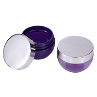 Xypackaging Pots cosmétiques vides ronds en plastique PET pour crème, 100 ml 3,4 oz, violets, avec filetage 68 mm, pour masque facial