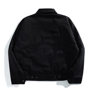 Veste de travail OEM personnalisée de haute qualité en toile de coton lourd pour hommes Veste à fermeture éclair à col rabattu pour hommes - Product Image 2