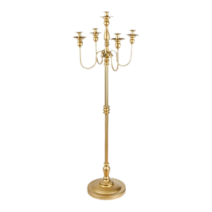 Candélabre en fer de 33 pouces de haut à 5 bras, centre de table en métal pour allée de mariage, idéal pour les cérémonies et les réceptions - Product Image 5
