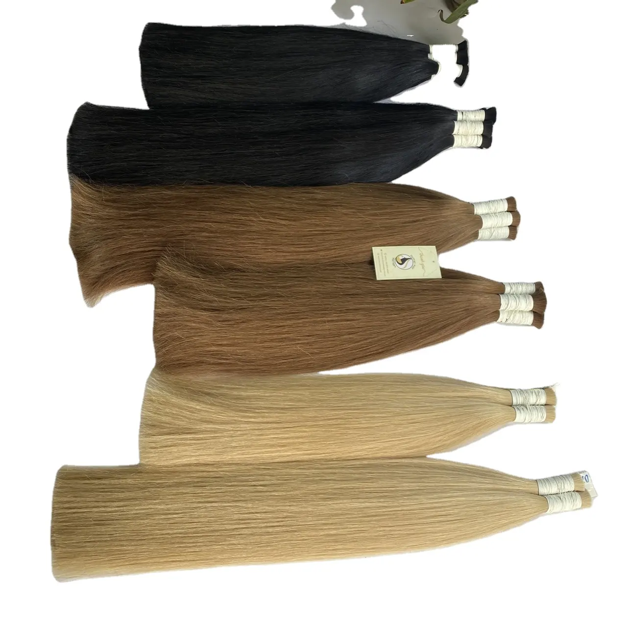 Cheap Price Drop Shipping Wholesale 100% Vietnam Virgin Bulk Hair Custom Color Black Blonde Red Russian Slavic Hair Extension
