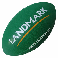 Mini ballon de rugby promotionnel écologique à haute rétention d'air, fabriqué en caoutchouc synthétique, avec grip texturé et vessie en latex/caoutchouc
