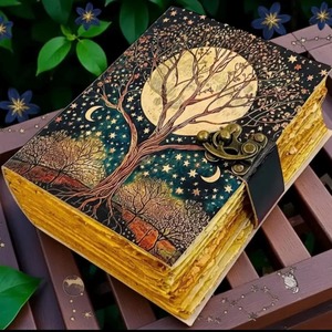 Carnet en cuir vintage fait main avec motif arbre - Product Image 4