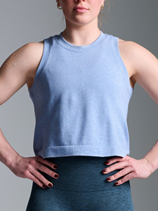 Camiseta sin mangas con cuello redondo para mujer, suave y transpirable, ajustada, informal, sin mangas, ropa ligera de verano - Product Image 4